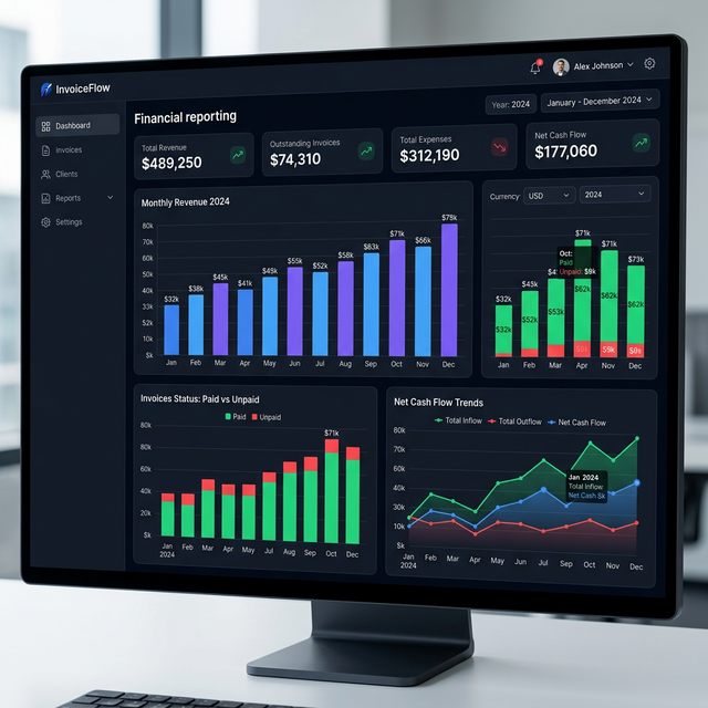Bizz Court feature: Comprehensive Financial Summaries